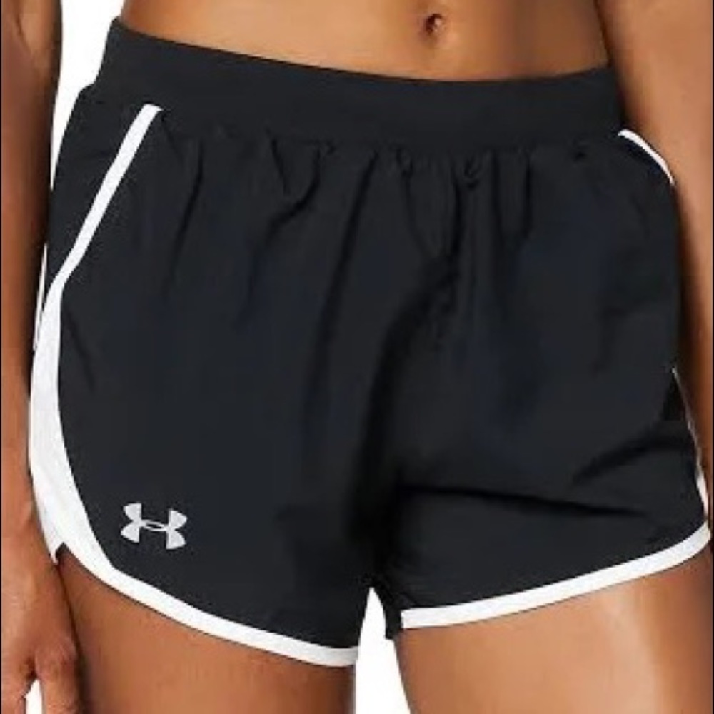 Under armour black running shorts